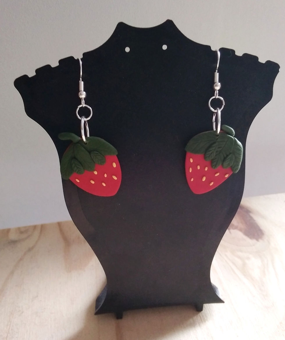 Miniature : boucles d'oreilles "fraises"