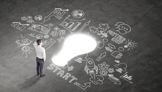 A man thinking how to start a process