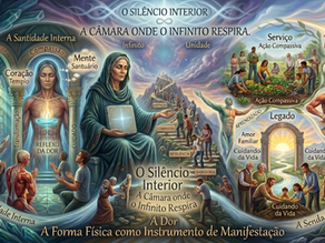 imagem de mulher comtemplando em sua mente a camara onde o infinito respira.