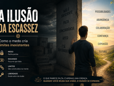 homem a contemplar o horizonte, a ilusão da escassez 