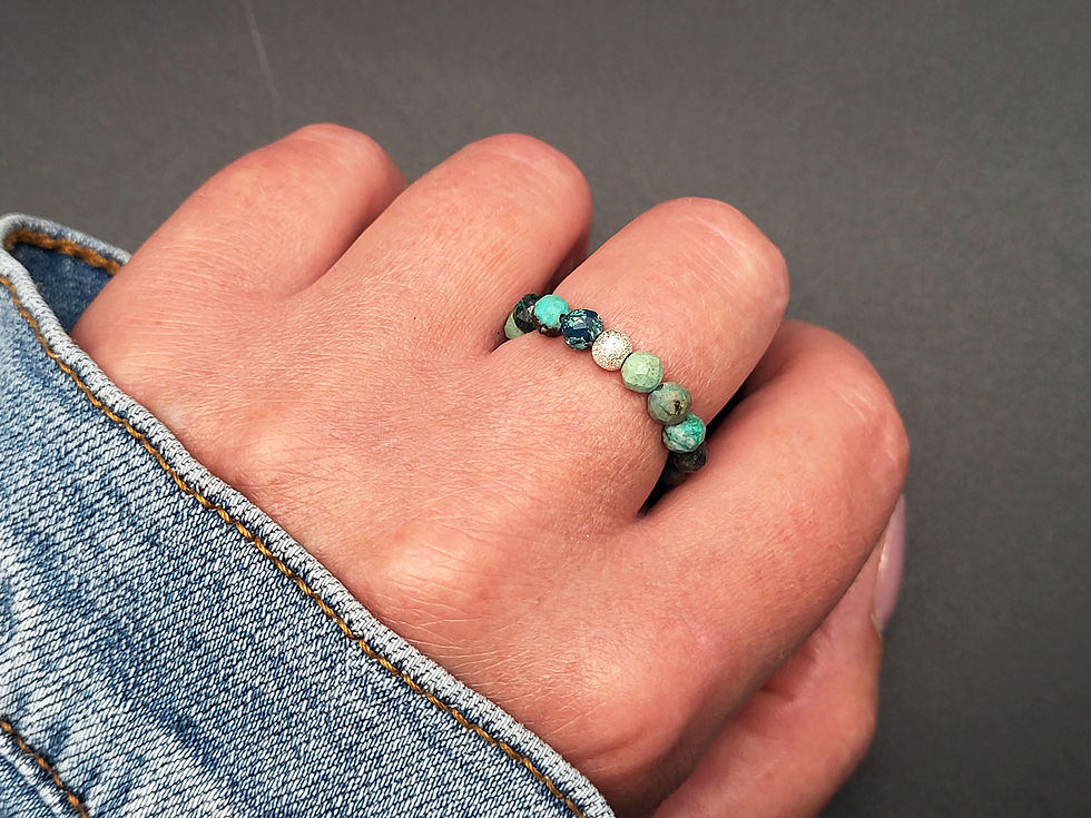 Miniaturbild: Ring Chrysokoll facettiert elastisch