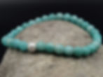 Miniaturbild: Armband elastisch Amazonit matt mit Silberkugel satiniert