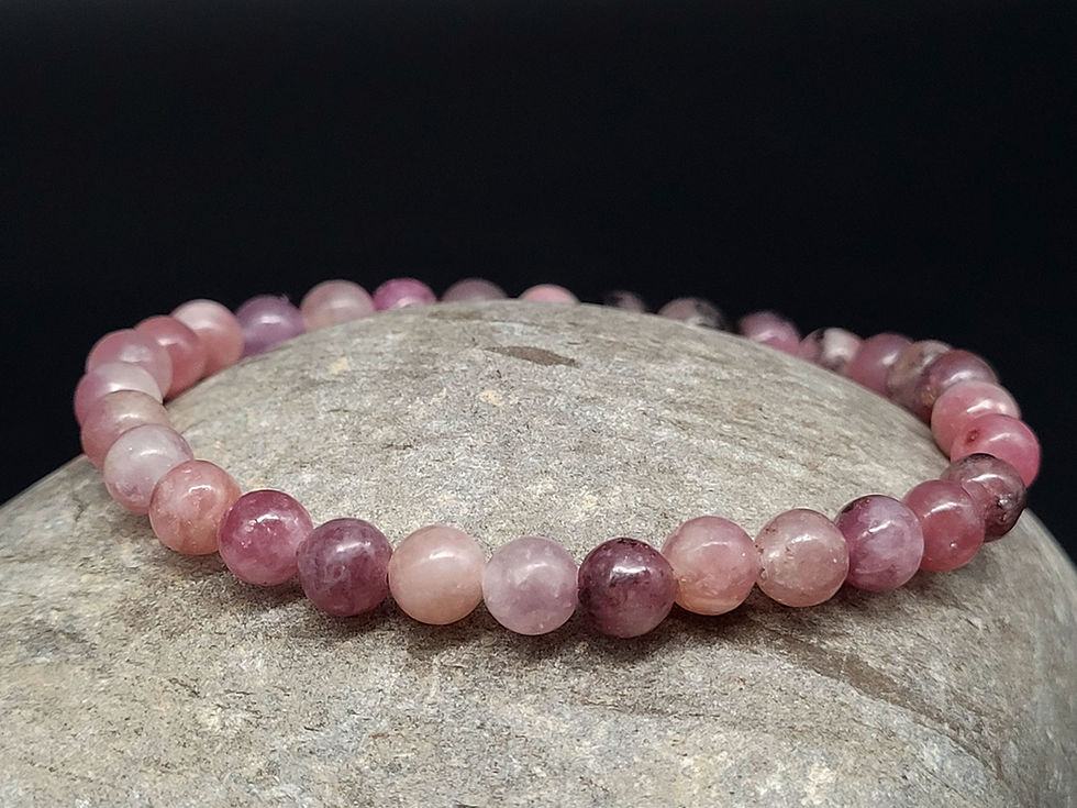 Miniaturbild: Armband elastisch Erdbeerquarz