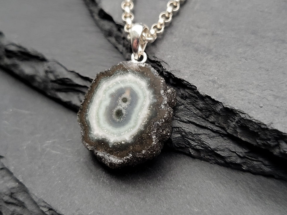 Miniaturbild: Amethyst Stalaktit Anhänger mit 925er Silberöse