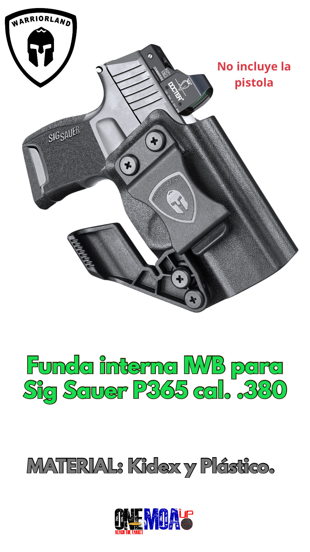 Funda Holster Interna WARRIORLAND para pistola SIG SAUER P365 cal. .380” ACP
