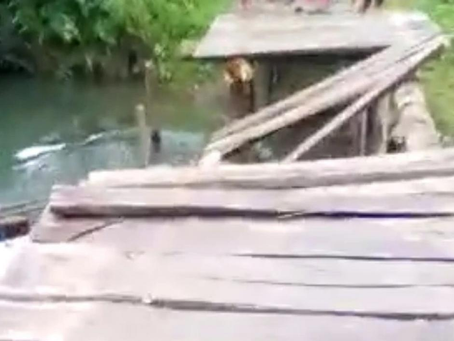 Un muerto y 6 heridos al colapsar puente artesanal en Montecristo, sur de Bolívar