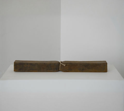 an abstract sculpture made of Jesmonite which looks like rust metal 