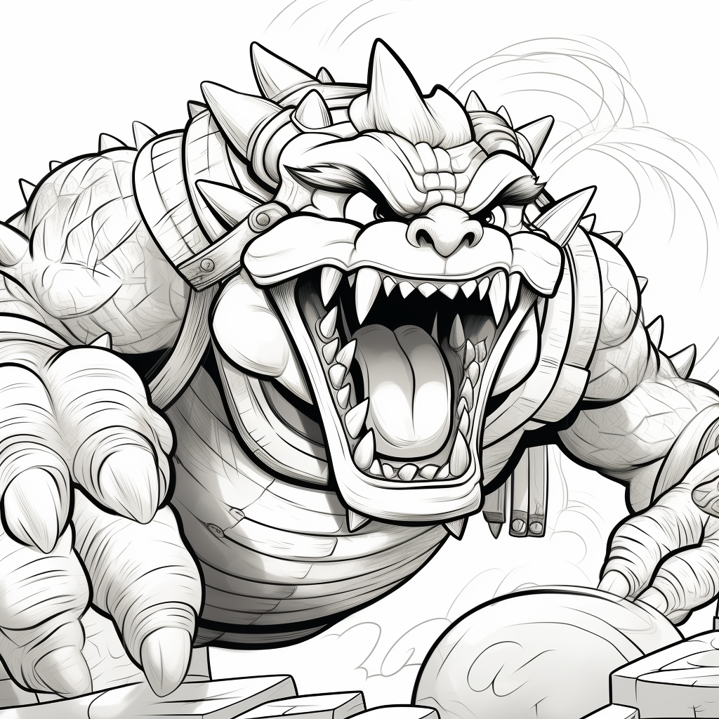Bowser Coloring Pages - Super Mario