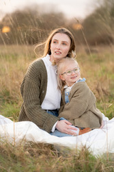 Family photo amongst the long grass in Fleet Hampshire