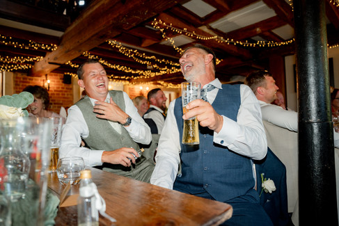 Guests laugh at The Mill at Elstead