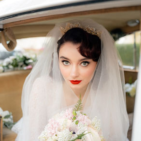 Tiffany in a vintage car 