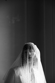 Black and white editorial style bridal image Styled Shoot