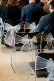 White tulle back chairs at Shaw House Newbury