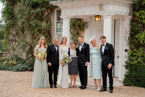 Northbrook Park Wedding Photographer, grooms family portrait 