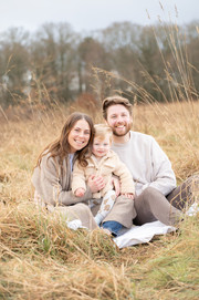 Family photo amongst the long grass in Fleet Hampshire