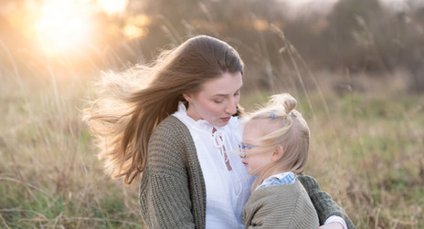 Family photo amongst the long grass in Fleet Hampshire