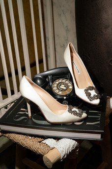 Manolo Shoes on an old telephone- direct flash 