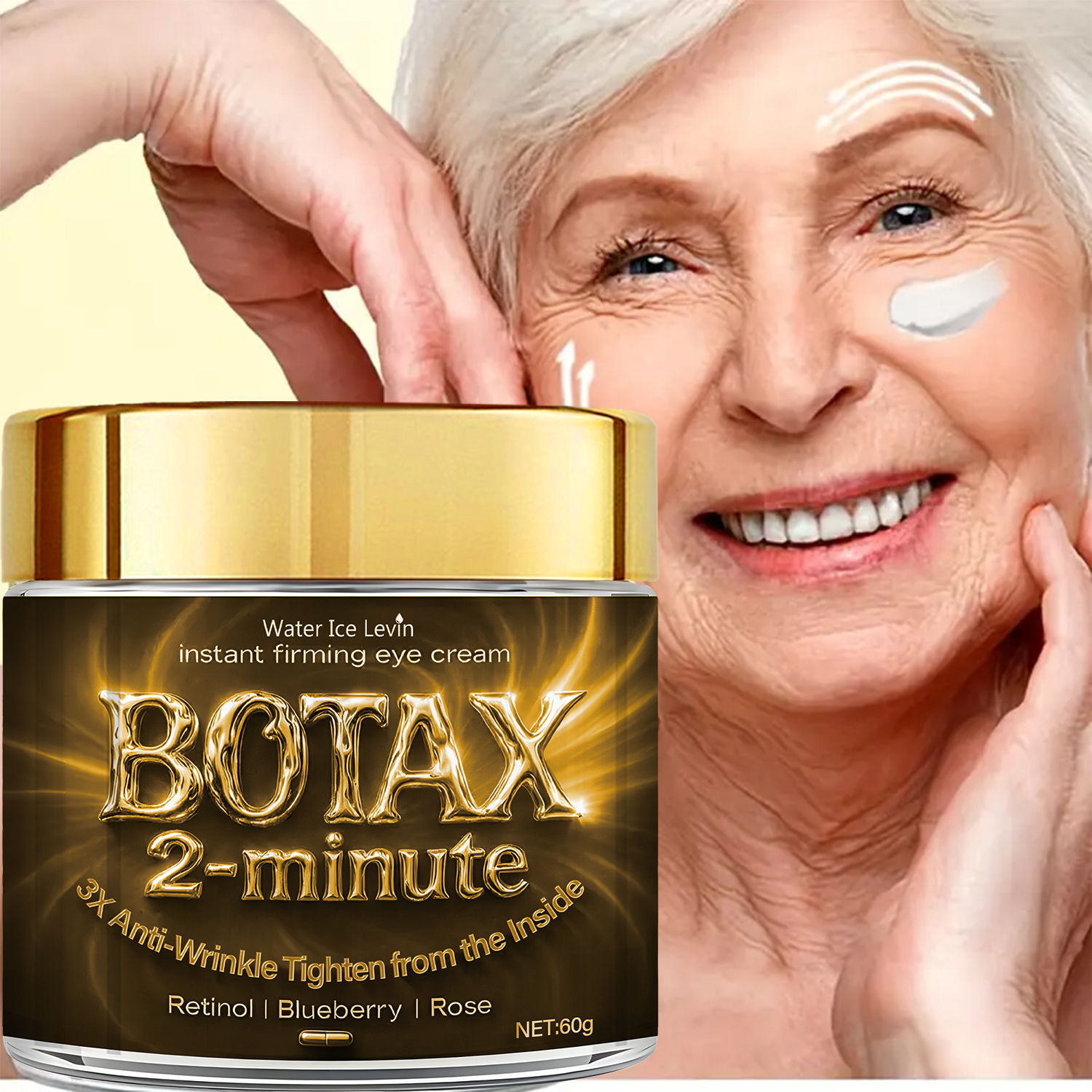 CREME FACIAL FIRMADOR INSTANTÂNEO COM RETINOL E VELEN DE ABELHA ANTI RUGAS