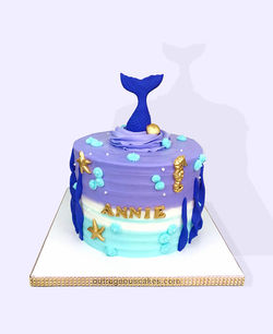 Single Tier Mermaid Cake
