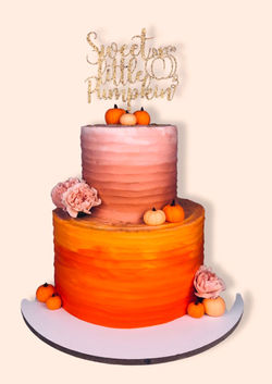 Fall-Themed Pumpkin Cake | Autumn Wedding and Thanksgiving Cakes Tampa, FL