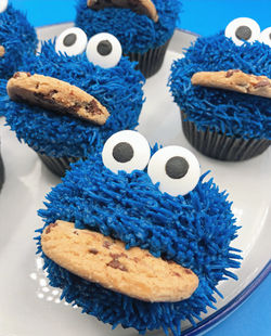 Cookie Monster Cupcakes