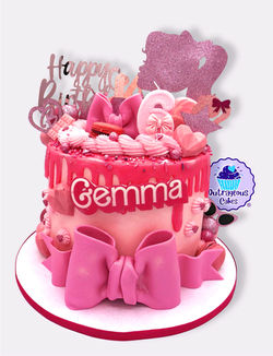 Pink Custom Drip Cake