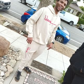 A young MADE IN DENA mentee, Cinque, shows of his new clothing line "Nova"