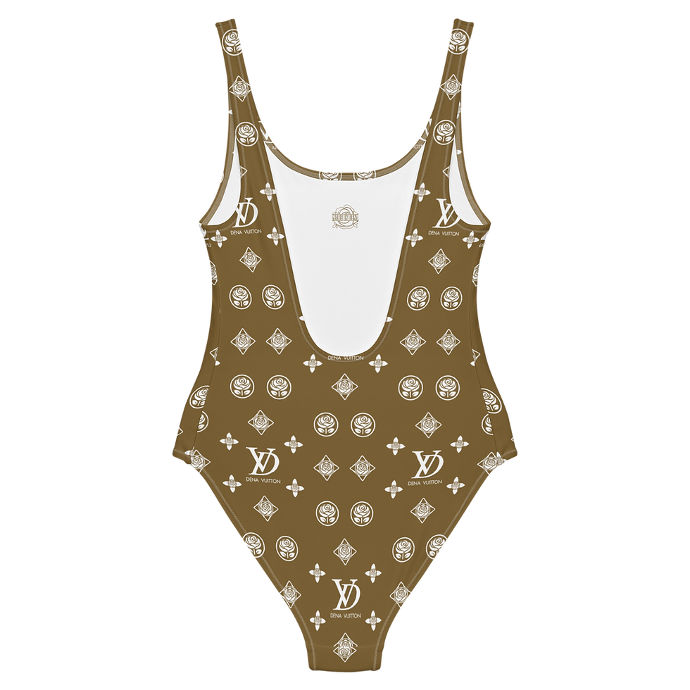 Thumbnail: MADE IN DENA "DV" Classic Brown One-Piece Swimsuit