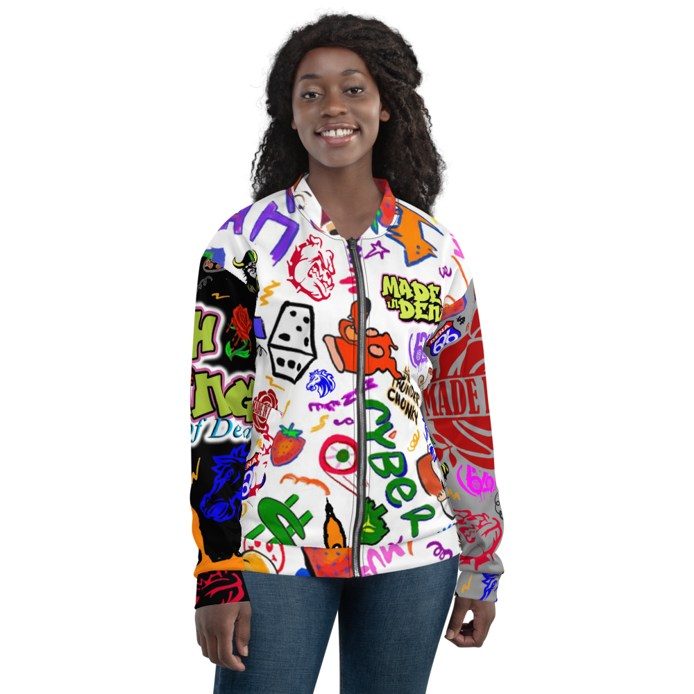 MADE IN DENA Fresh Queen of Dena Graffiti Bomber Jacket