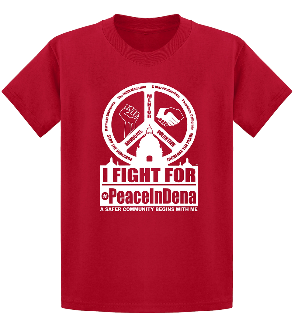 Thumbnail: "#PeaceInDena" Mentor Advocate Volunteer Tees