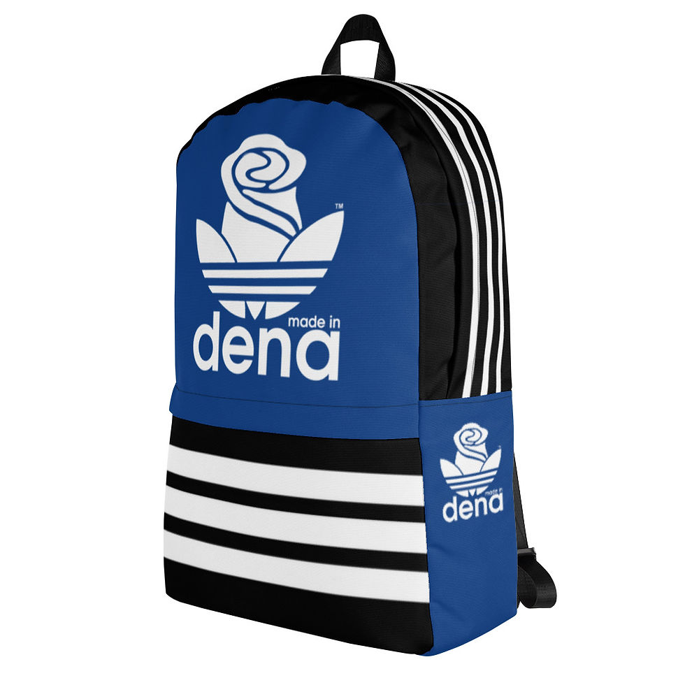 Thumbnail: MADE IN DENA Adi-Rose Blue & Black Backpack