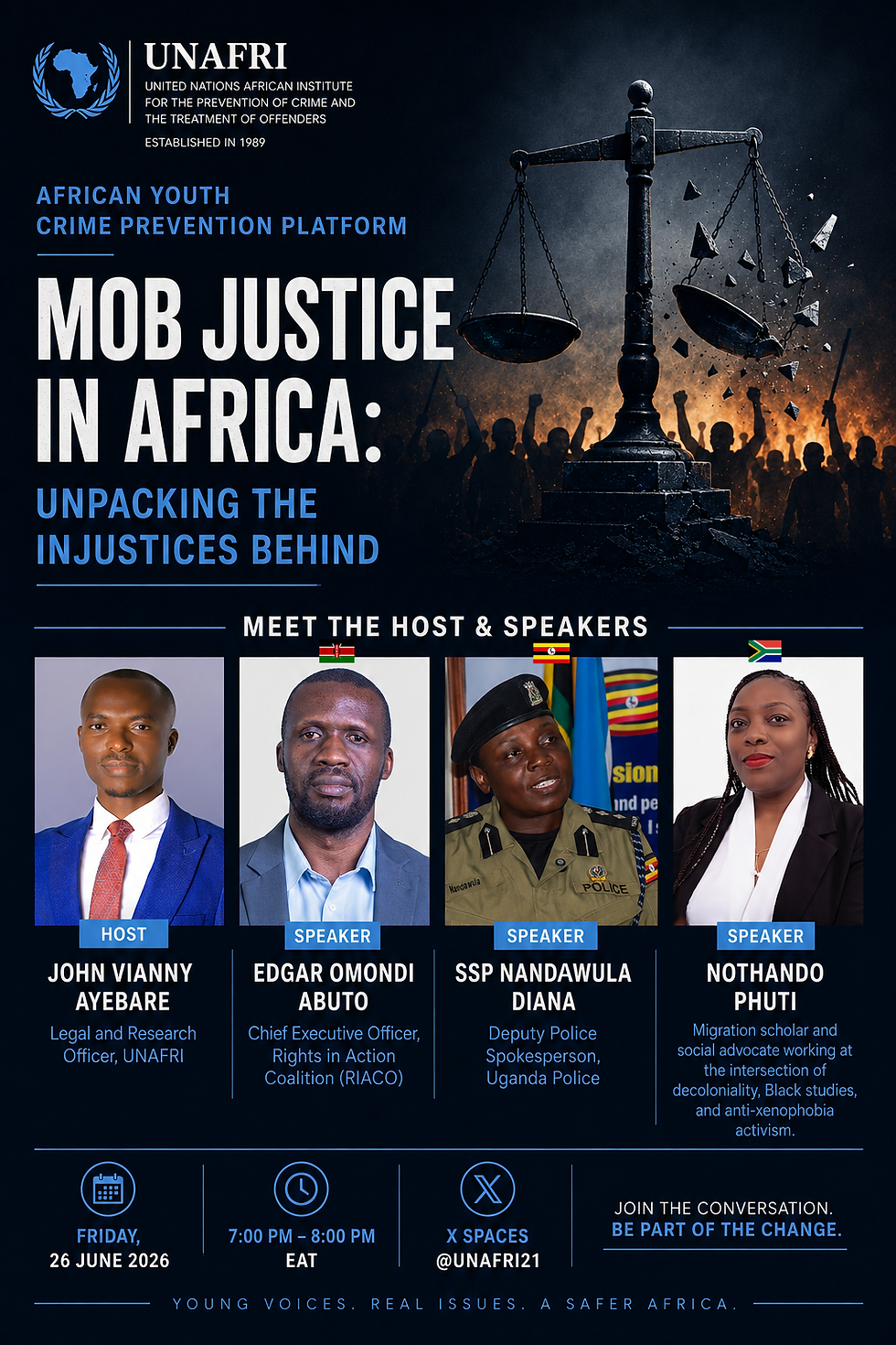 UNAFRI discusses Mob Justice in Africa