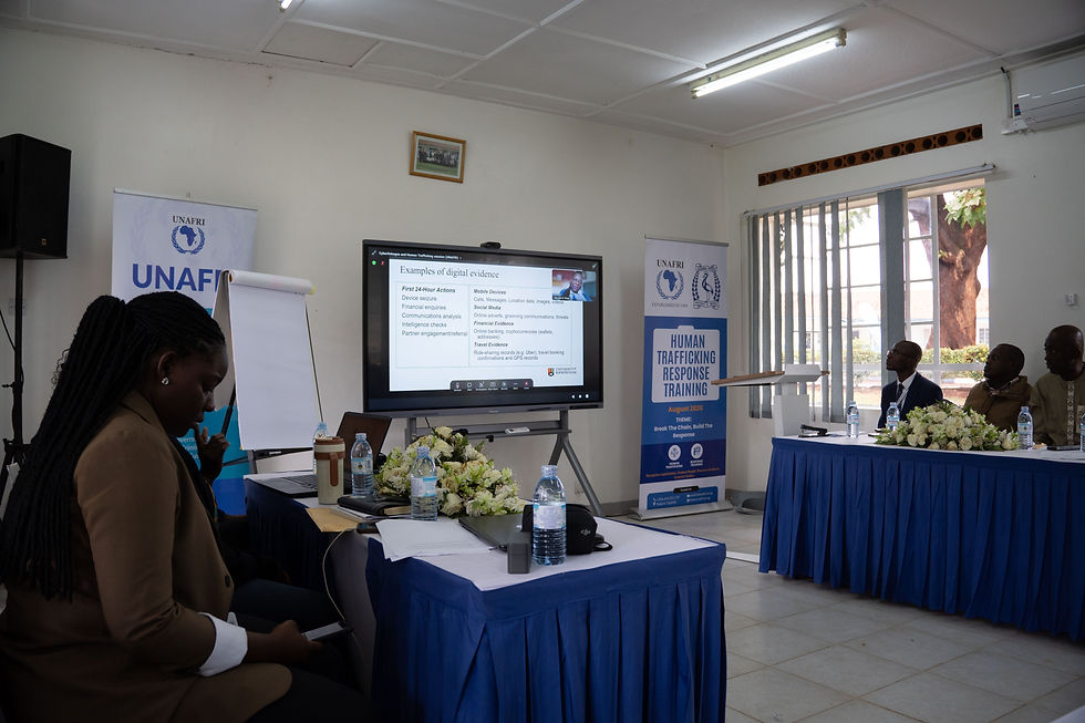 Dr Maureen Mapp of the University of Birmingham delivers her session remotely from the UK during Day 3 of the training.