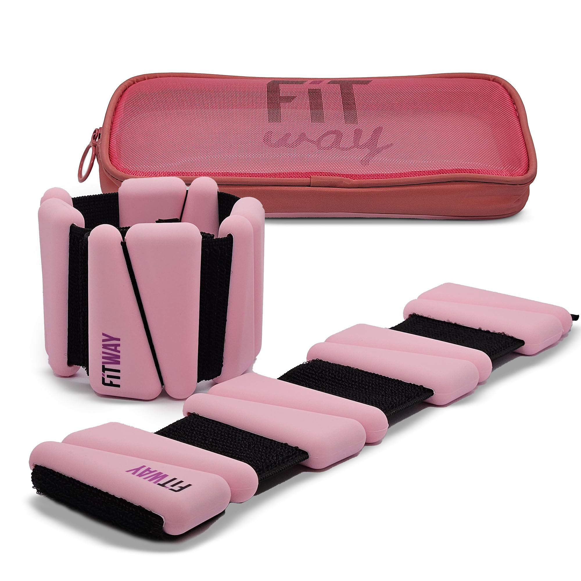 FITWAY | 1 pair 2 lbs | Adjustable Silicone ankle weights | - wrist weights - |