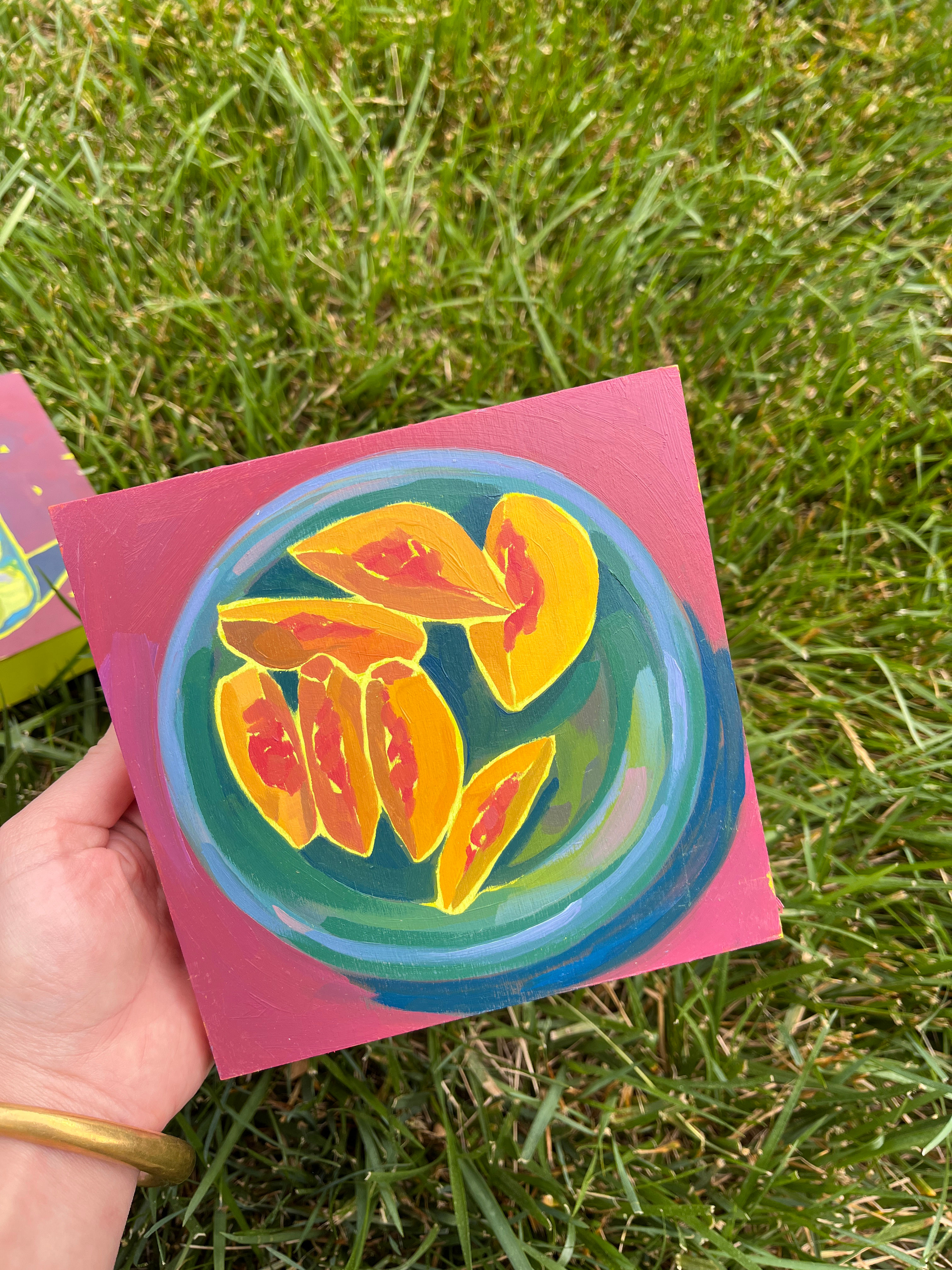 “Peach Slices” Original Painting