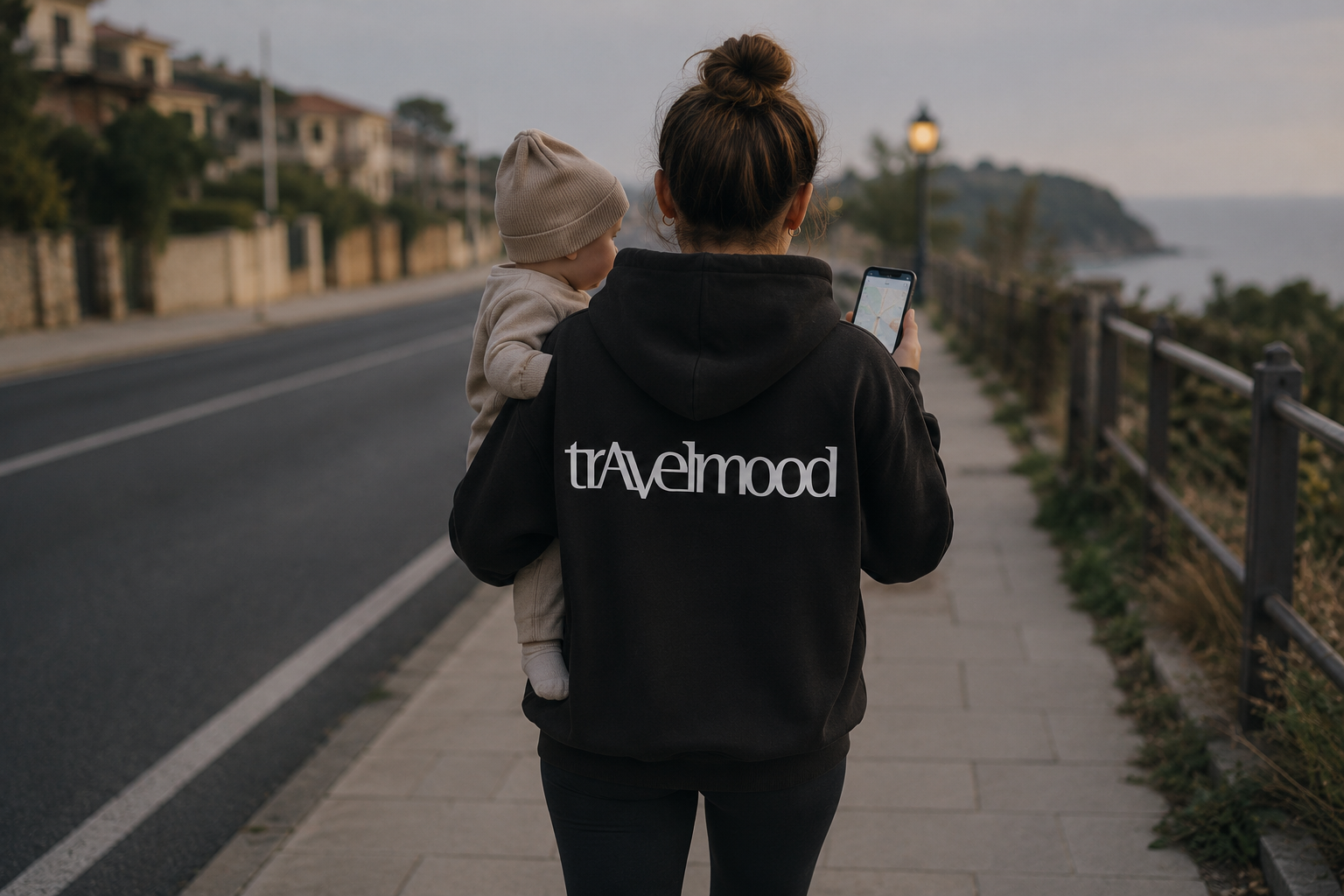 "Travel Mood" Graphic Printed Hoodie