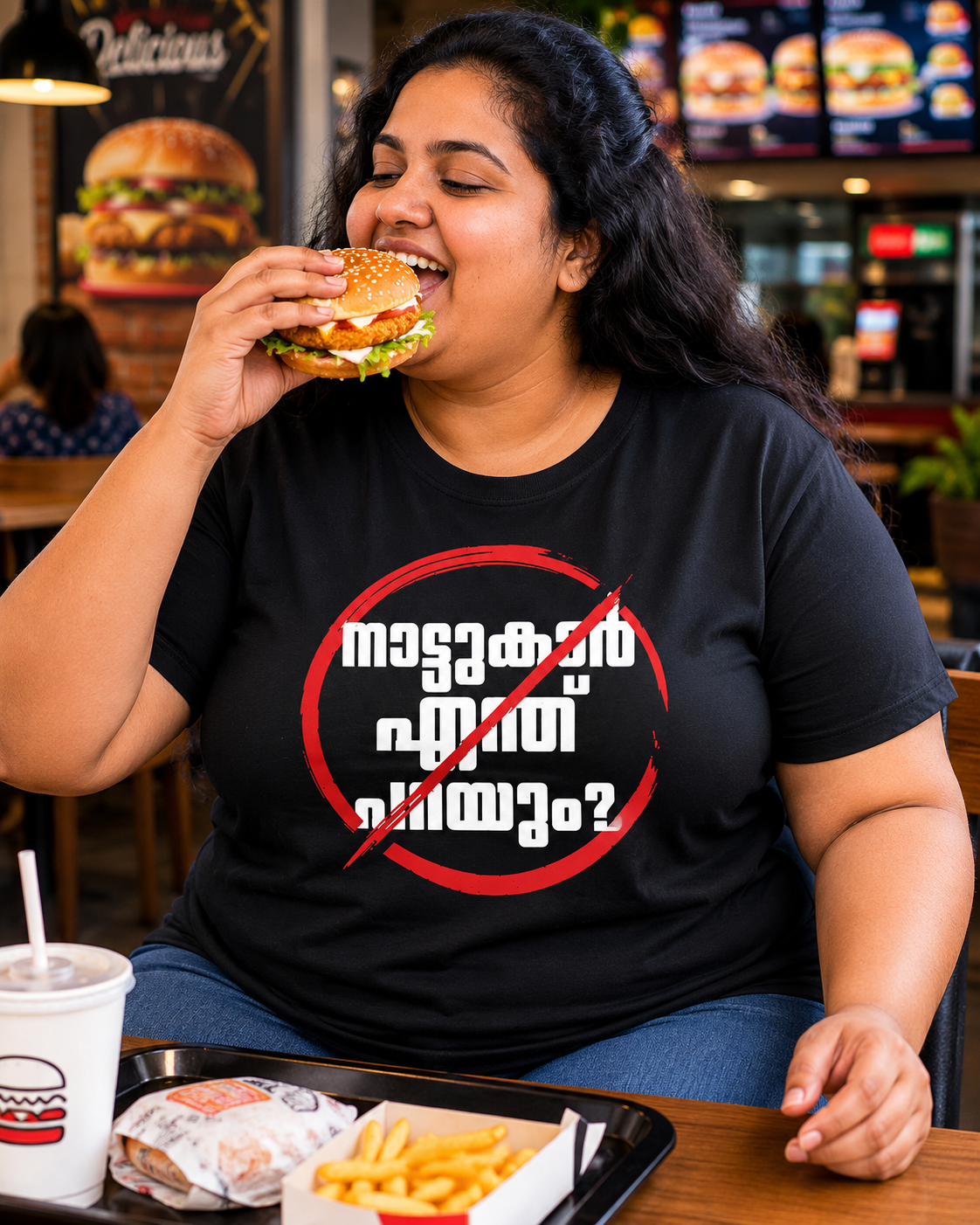Malayalam Anti?Corruption Graphic Tee "Naatukar Enthu Parayum"