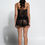 Thumbnail: Ginia Elle Set in black lace on model, back view