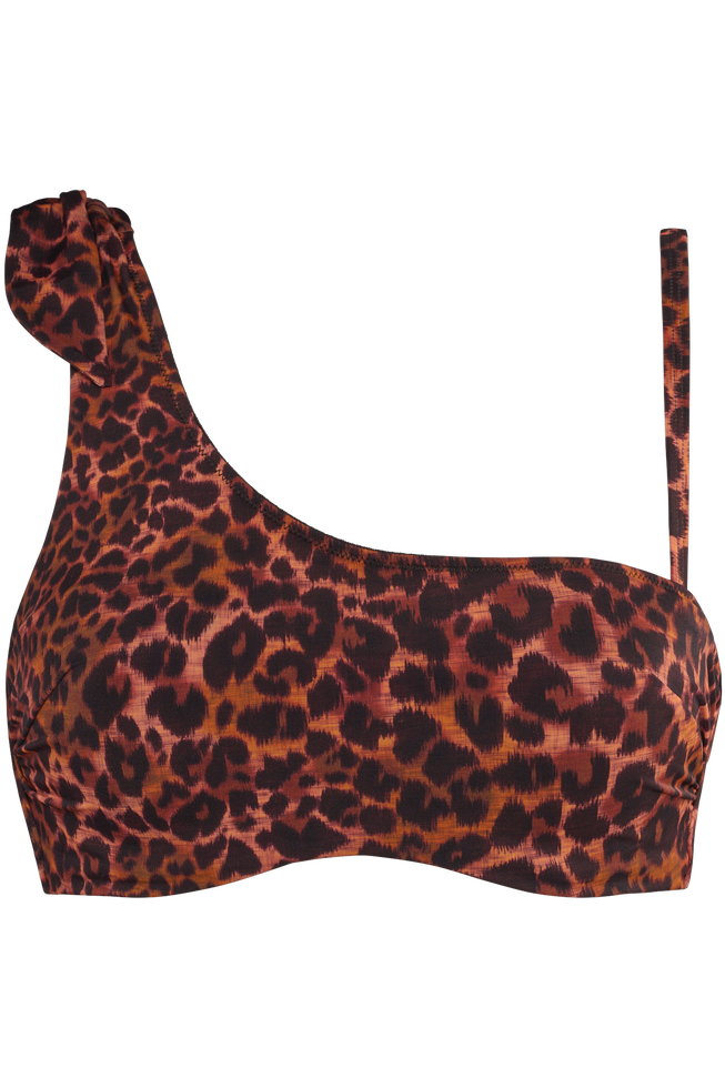 Thumbnail: Marlies Dekkers Jungle Diva One Shoulder Swim Top in Jungle Print