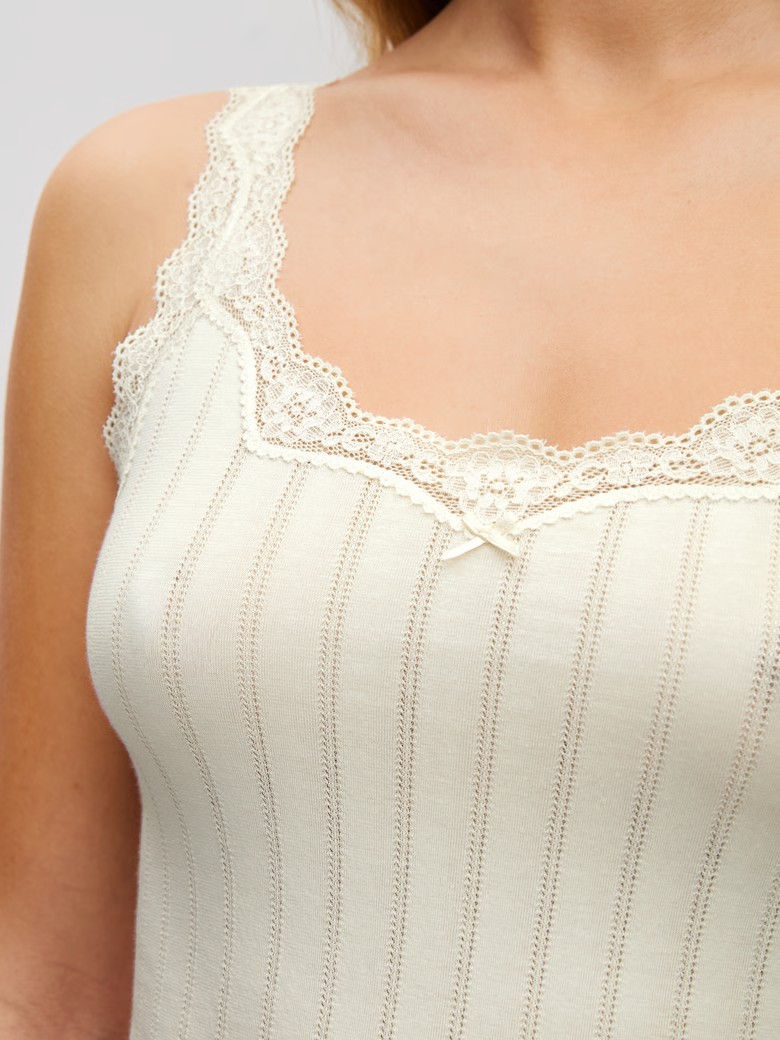Miniatura: Calida Etude Toujours Cotton Tank in Ivory