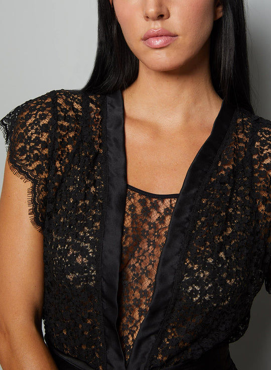 Thumbnail: Nevaeh Tale of Desire Flutter Sleeve Bed Jacket