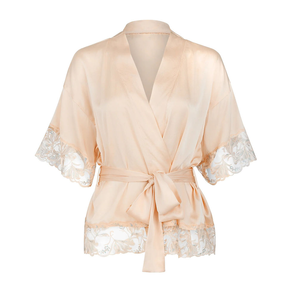 Miniatura: Huit Reve Short Kimono in Blush Product View