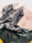 Shell Belle Kitty Silk Chemise in black, front view