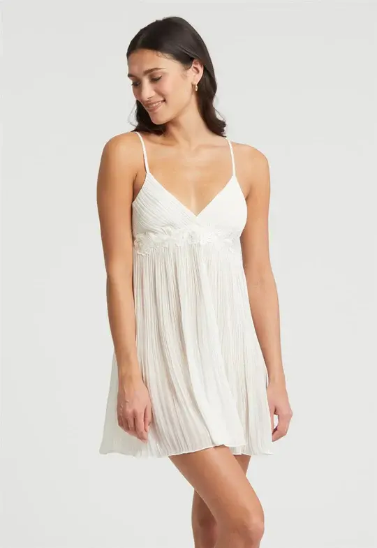 Rya True Love Pleated Chemise in Ivory