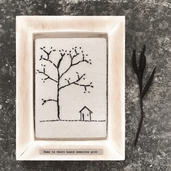 Thumbnail: East of India - Black Thread Embriodered Picture 