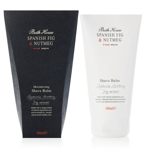 Bath House Spanish Fig & Nutmeg Shave Balm Presentation