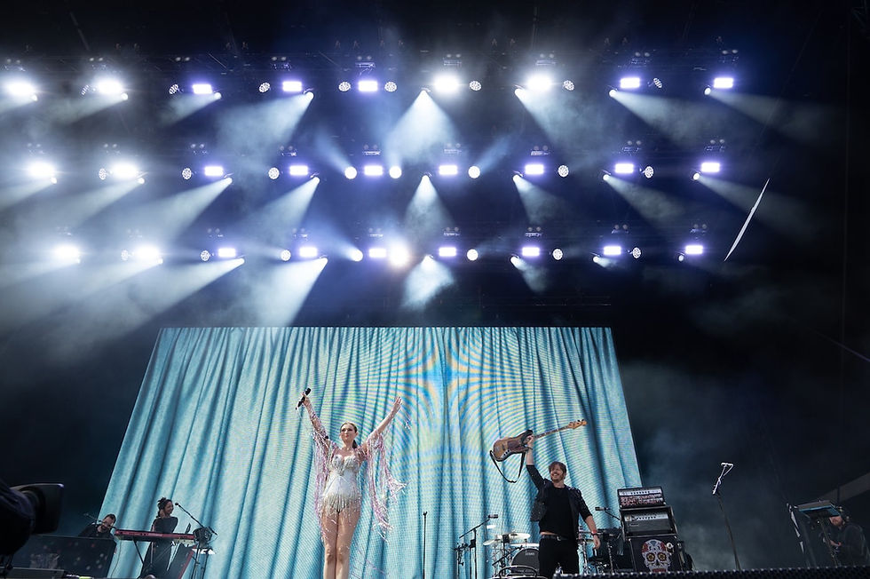 Behind-the-scenes image of Flow’s event crew working at Kendal Calling, taken by a Nottingham commercial photographer.