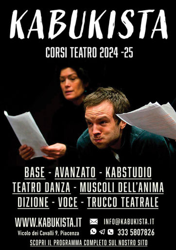 Aperte le iscrizioni ai corsi! Teatro Base, Avanzato, Kab-Studio, Teatro Danza, Dizione, Voce, Muscoli dell'Anima, Trucco teatrale.