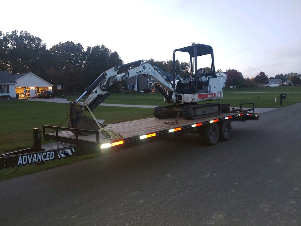 Excavator equipment owned by Little John's Construction