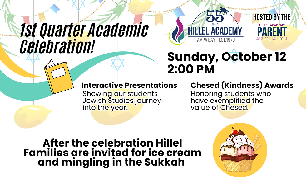 1st Quarter Academic Celebration and Sundaes in the Sukkah